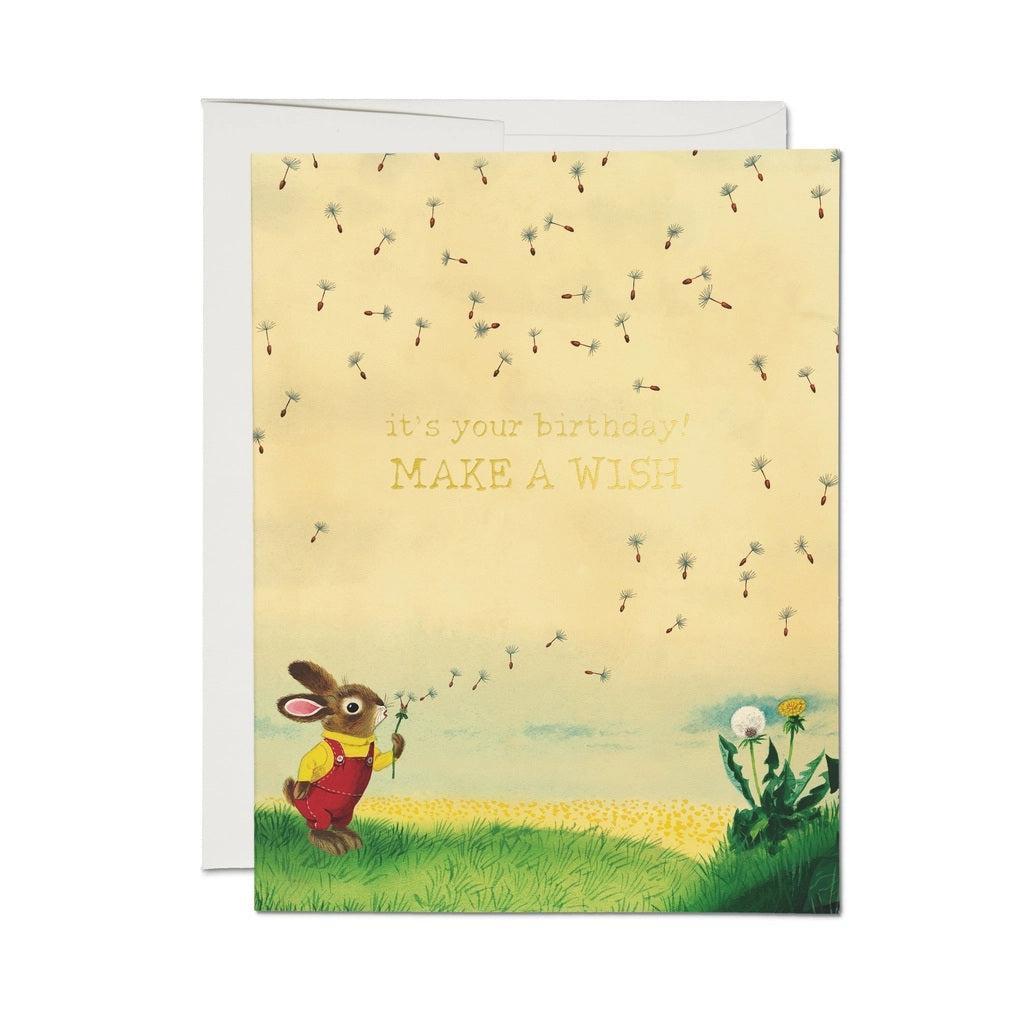 Red Cap Birthday Cards - Richard Scarry Bunny and Dandelion